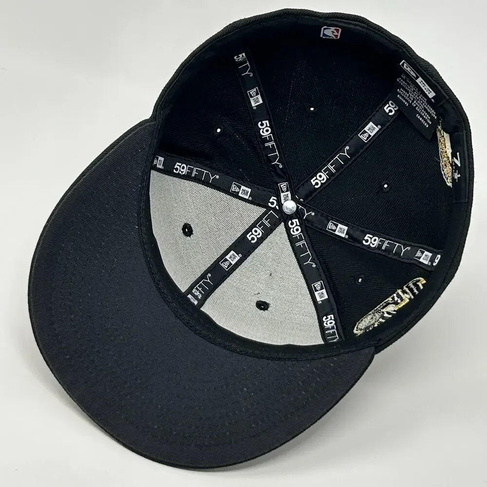 Los Angeles LA Lakers Hat Baseball Cap Fitted 7 1/2 Taco Palm Tree New Era Black